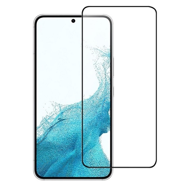 Herdet glass skjermbeskytter heldekkende Galaxy S23 5G svart kant