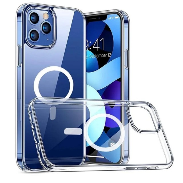 Tech-Flex TPU Deksel for iPhone 12 Pro Max MagSafe Gjennomsiktig