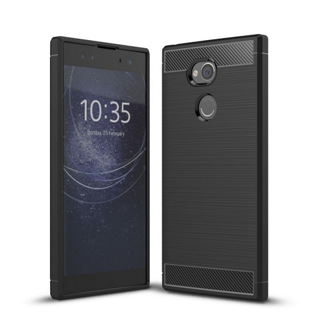 Tech-Flex TPU Deksel Carbon Sony Xperia XA2 Ultra svart