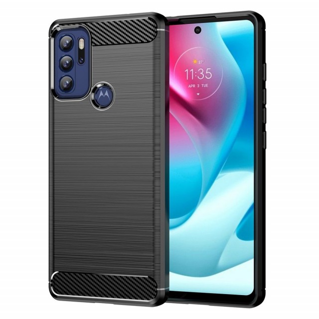 Tech-Flex TPU Deksel Carbon for Motorola Moto G60s svart