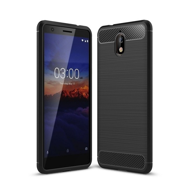 Tech-Flex TPU Deksel Carbon Nokia 3.1 (2018) svart