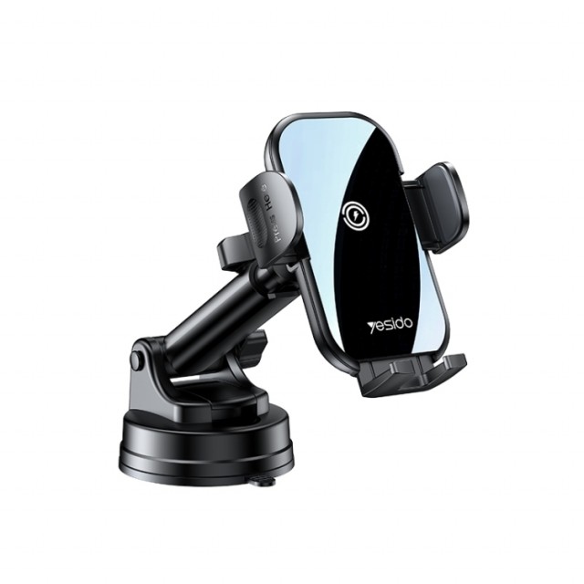 Yesido 2‑in‑1 trådløs billader med holder 15W - Svart