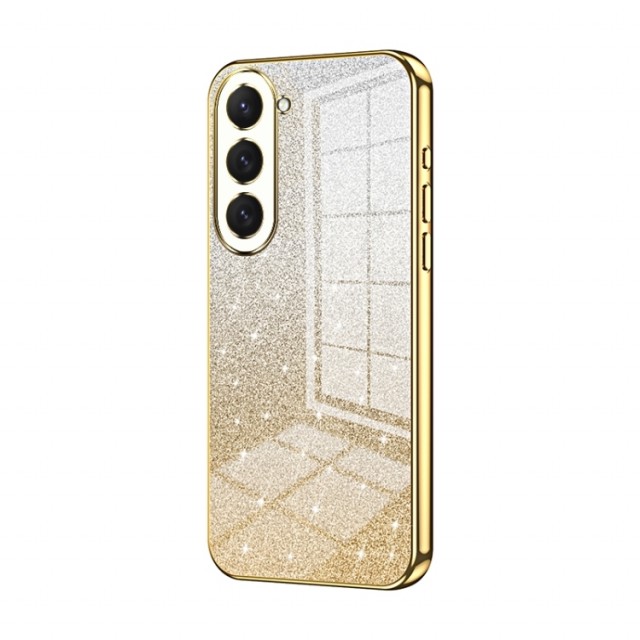 Fashion TPU Deksel Glitter Powder Samsung Galaxy S23 5G - Gull