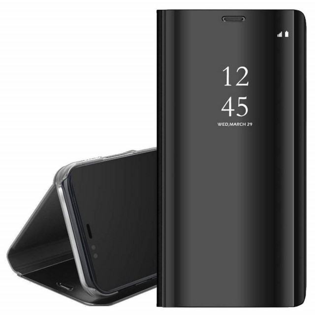Mirror View Flip deksel for iPhone XS Max svart