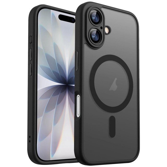 XDcase Frosted TPU Deksel iPhone 17 MagSafe - Svart
