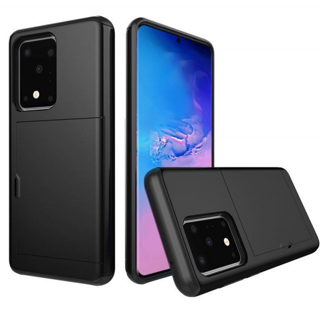 Hybrid TPU + PC Deksel plass til kort Samsung Galaxy S20 Ultra svart