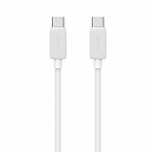 USAMS USB-C til USB-C 60W Ladekabel 2m - hvit