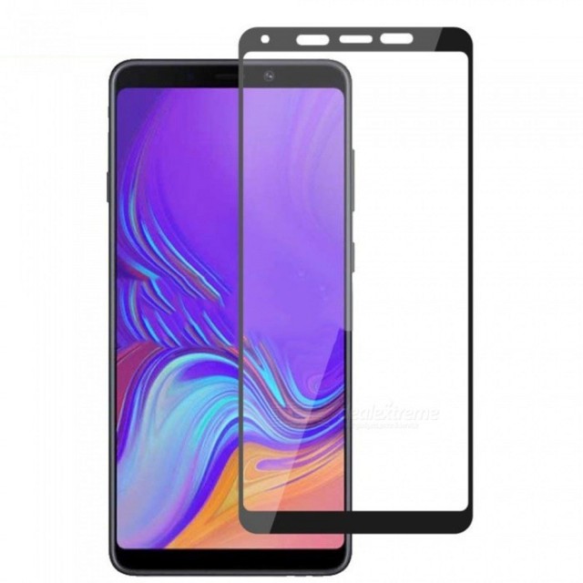 Herdet glass skjermbeskytter Galaxy A9 (2018) svart kant