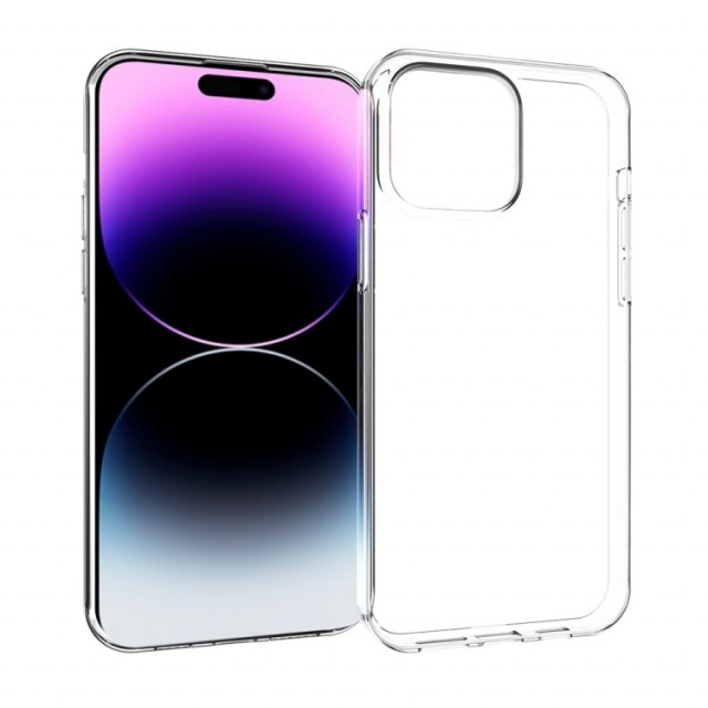 Tech-Flex TPU Deksel for iPhone 15 Pro Max Gjennomsiktig