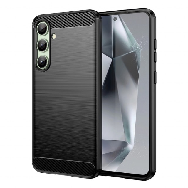 Tech-Flex TPU Deksel Carbon for Samsung Galaxy S24 FE 5G svart