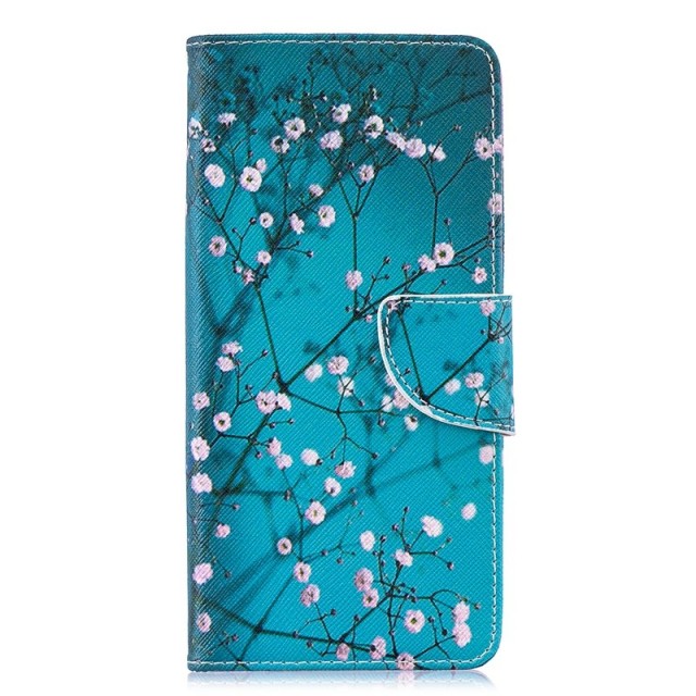 Lommebok deksel for Samsung Galaxy S10 - Rosa blomster