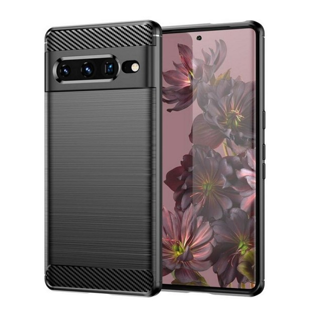 Tech-Flex TPU Deksel Carbon Google Pixel 7 Pro 5G svart