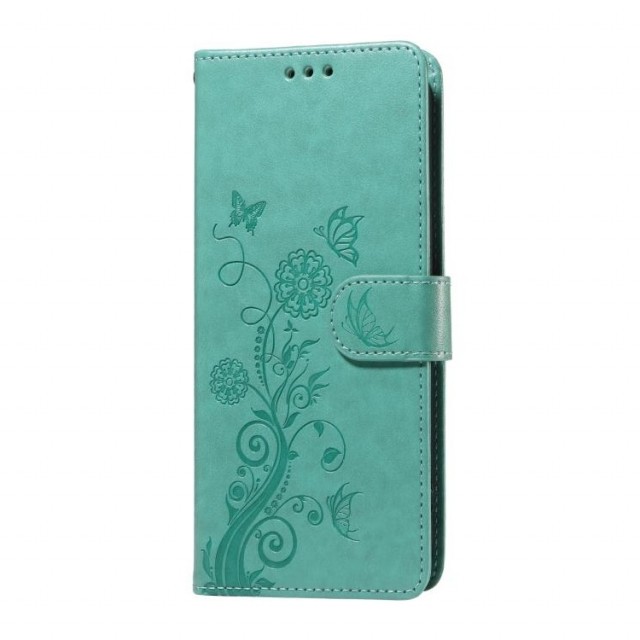 Lommebok deksel for Samsung Galaxy S27+ plus 5G - Blomster grønn