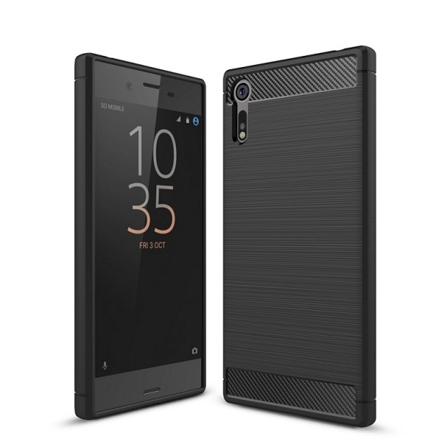 Tech-Flex TPU Deksel Carbon for Sony Xperia XZ / XZs svart